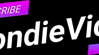 Hot blonde fingering pussy and ass, shaved model in masturbation scene