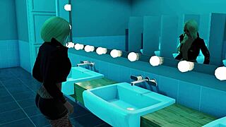 club night with blonde dancing and facial