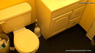 Teen goddesses caught on toilet voyeur cam