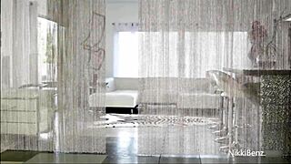 Nikki Benz teases with her big tits! 😉