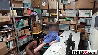 Daya Knight Pays Burglar with Boobs at Office