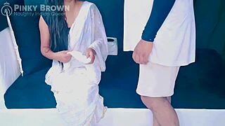 Wow, widow craves hard pussy pounding with cum on ass in Hindi audio!  