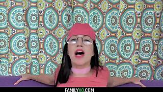 step siblings get wild for halloween fun