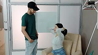 Best Blowjob Moments from My Stepmother Caught Masturbating - Latina Brunette Voyeur Fun