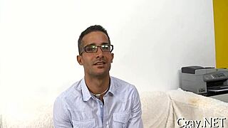 hunk gives lubricous blowjob to homosexual chap