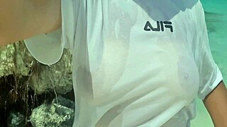 Check Out This Hot Slut Playing With Her Ass And Pussy Outdoors!