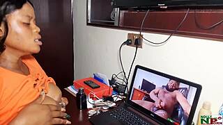 This girl went wild after watching a pornstar on video and fantasized about having sex with him in person