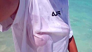 Check Out This Hot Slut Playing With Her Ass And Pussy Outdoors!