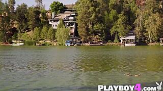 Anna Lisa performs a passionate striptease on stage.