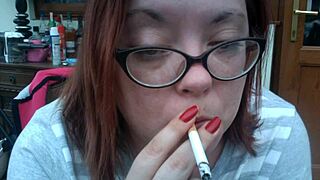 bbw tina snua smokes first cigarette of the morning with coughing fetish