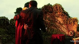 medieval wench flashes tits and sucks prince's cock 😍