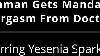 freshman yesenia sparkles orgasms from hitachi wand by doctor tampa, oops i mean during physical