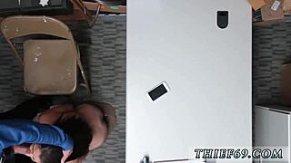 i punished the teen ebony booty suspect in my police uniform