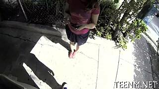 babe courtney loxx sucks big cock for cash in hardcore competition