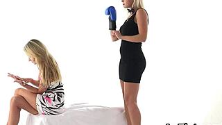 Unusual lesbian stunners fisting tight pussies and assholes