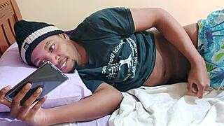 preparation for an intimate moment in gay porn