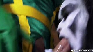 Skin Diamond Rides Monster Cock in Parody