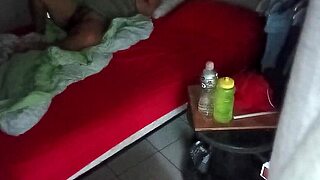 voyeur watches curvy mexican couple through security camera