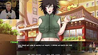 in naruto game, sarada gets creampie and cumshot during training