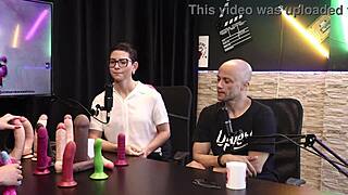 eilani and victor test different dildo sizes in sheer lingerie