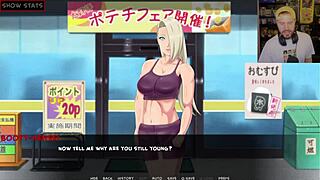 in naruto game, sarada gets creampie and cumshot during training