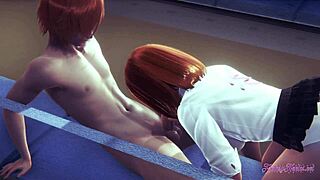 Wild train ride with Asian cosplayers in steamy threesome