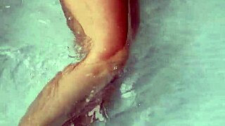 sexy pornstar enjoys masturbation in hydro massage bathtub focusing on boobs and cock details