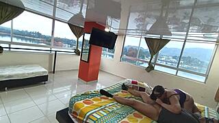 Latina Milf Shares Bed With Me on Trip, Gets Creampied in Hotel