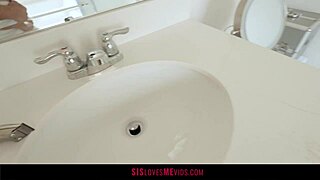 Redheaded Teen Deepthroats Stepbro In Bathroom Missionary!
