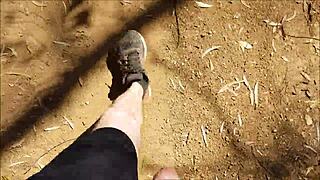 Watch This Gay Guy Jerking Off In The Bush, Hairy And Public Outdoor Masturbation In Part 6