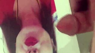 In this PRE-TRIBUTE scene, the guy MASTURBATES intensely SOLO for DEEP throat