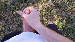 Watch This Gay Guy Jerking Off In The Bush, Hairy And Public Outdoor Masturbation In Part 6