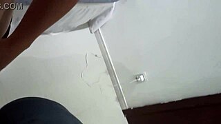 Indian teen with big boobs and hairy pussy gets naughty in short shorts