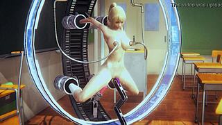 Ralina's 3D sex dream with machine dildo spanking