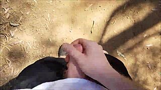 Watch This Gay Guy Jerking Off In The Bush, Hairy And Public Outdoor Masturbation In Part 6