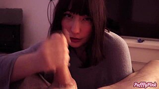 the cheating girlfriend sucks huge white dick sloppy. deepthroat and all, what a babe.