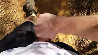 Watch This Gay Guy Jerking Off In The Bush, Hairy And Public Outdoor Masturbation In Part 6