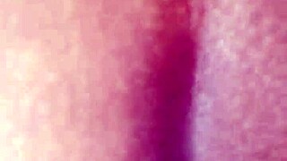 Ebony wife rides dick in POV. Her black pussy grips cock tightly.