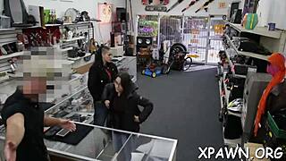 Hardcore Reality Sex Dominates in the Shop with Sloppy Action