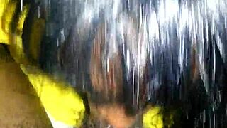 She swallowed it deep in her throat, amateurs style.