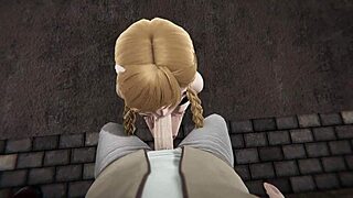 Anna from Frozen gets uncensored hentai POV action in 3D anime.