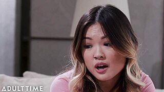 Lesbians Jessie Saint And Lulu Chu Share A Cock!