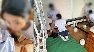 i called the cute japanese student to the gym for sex