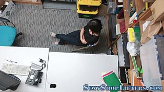 Bad Teen Thief Caught and Fucked for a Facial