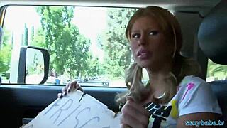 blonde playboy babe sucks big cock eagerly