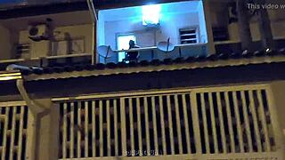 Young married woman caught with lover on balcony, video leaked online