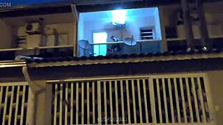 Young married woman caught with lover on balcony, video leaked online
