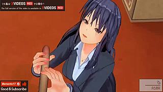 Uncensored Japanese anime featuring handjob and blowjob scenes, ASMR earphones recommended.