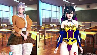 Homework turns into futa fucking! 😏 Shemale action in anime style.