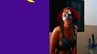 Senhora Pimenta starts smoking a cigar, undresses seductively, and ends with two cocks in her mouth for a wild blowjob session.